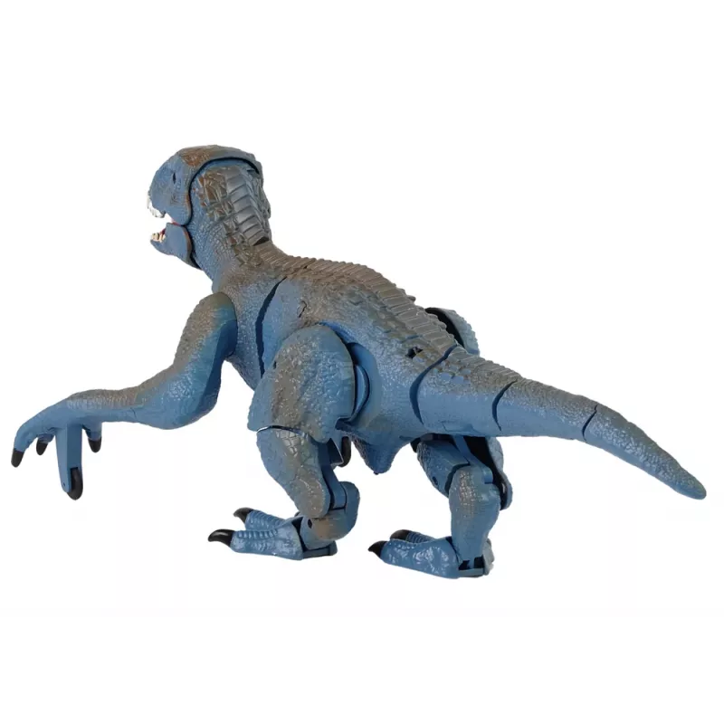 LEAN TOYS Remote-Controlled Dinosaur Velociraptor with Sound and Roaring, Blue