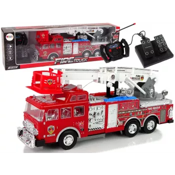 LEAN TOYS Remote Controlled Fire Station Gas Pedal Brake Remote Control Sound