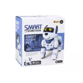LEAN TOYS tālvadības interaktīvs robots suns – dejo, dzied, programmējamas komandas, zils