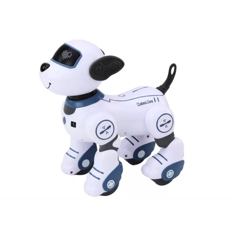 LEAN TOYS tālvadības interaktīvs robots suns – dejo, dzied, programmējamas komandas, zils