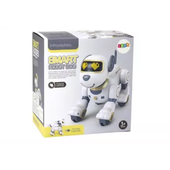 LEAN TOYS Tālvadības interaktīvs robots suns – zelta, dejojošs, programmējams, uzlādējams