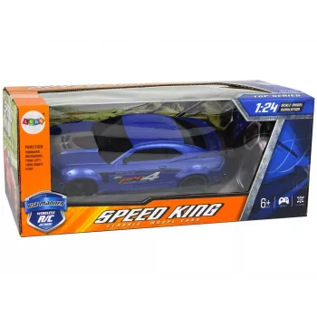 LEAN TOYS Remote Controlled Sports Car 1:24 Racing Blue Tinted Windows