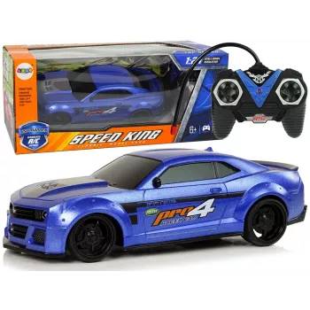 LEAN TOYS Remote Controlled Sports Car 1:24 Racing Blue Tinted Windows