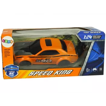 LEAN TOYS Remote Controlled Sports Car 1:24 Racing Orange 27 MHz Pilot