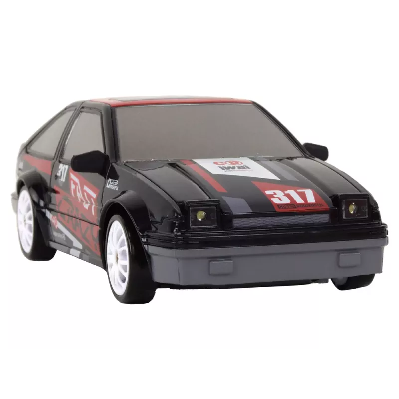 LEAN TOYS Remote Controlled Sports Car R/C 1:24 Black Replaceable Wheels