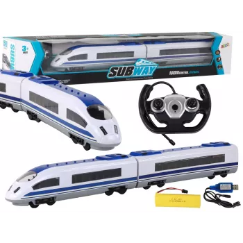 Vadāmais vilciens LEAN TOYS 65 cm ar tālvadību un gaismām