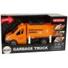 LEAN TOYS Rubbish Truck with Friction Drive Sound Effects Orange