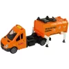 LEAN TOYS Rubbish Truck with Friction Drive Sound Effects Orange