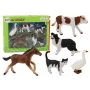 LEAN TOYS Rural Animals Figure Set 5 Pieces Horse Cow Cat Goose Dog