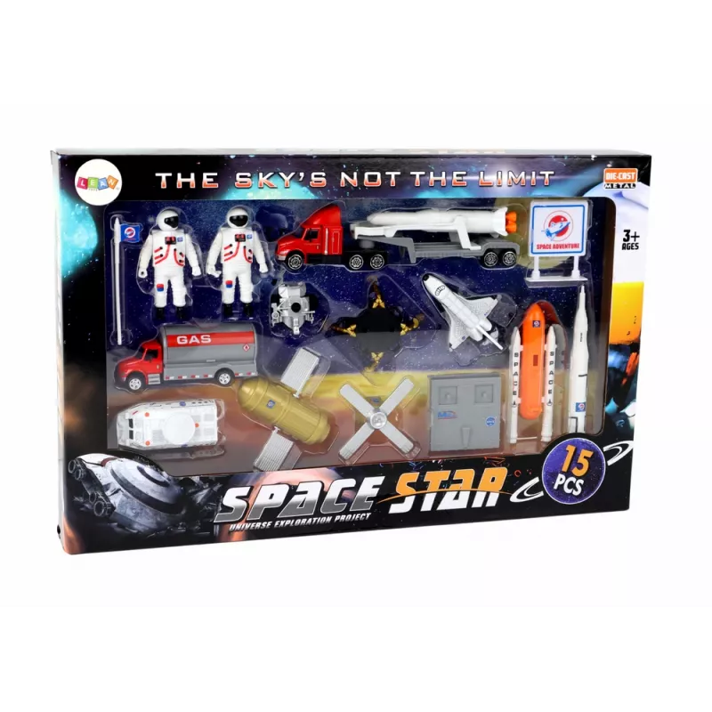 LEAN TOYS Set of Figures Space Truck Rocket 15 El.