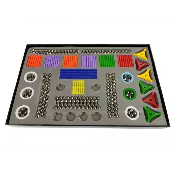 LEAN TOYS Magnastix magnētisko bloku komplekts 560 + dēlis