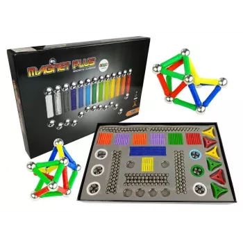 LEAN TOYS Magnastix magnētisko bloku komplekts 560 + dēlis