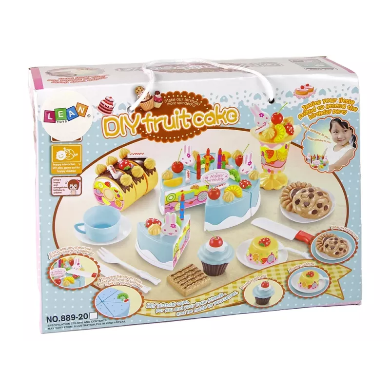 LEAN TOYS Set of Sweets Cake Cookies Velcro Decorations DIY