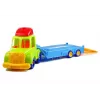 LEAN TOYS Set of Vehicles Police Fire Engine Auto Transport Trailer Unscrewing