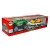 LEAN TOYS Set of Vehicles Yellow Sportcars Green Off-Road with Friction