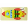 LEAN TOYS Koka puzļu komplekts Raķešu skaitļi