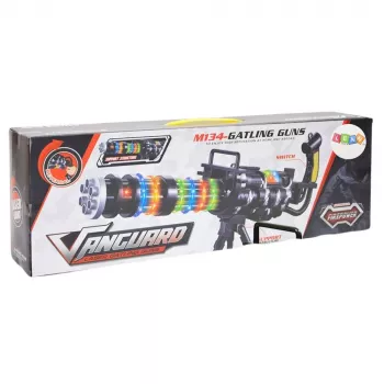 LEAN TOYS Sniper Rifle ar Statīvu, Gaismām, Skaņām un Vibrācijām – Melna Elektroniskā Rotaļu Bise