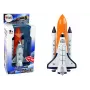 LEAN TOYS Space Rocket ar metāla kosmosa kuģi - Pull-Back, gaismas un skaņas efekti, kosmosa rotaļlietu komplekts