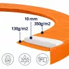 LEAN TOYS atsperu pārklājs 10 pēdu batutam, zils, UV izturīgs PVC, EPE putas, elastīgās siksnas, EN71, BEST sērija