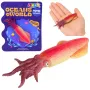 LEAN TOYS Squid gumijas figūriņa, staipīga, reālistisks jūras dzīvnieks 14 cm
