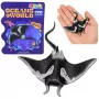 LEAN TOYS Stingray gumijas figūriņa, staipīga, reālistiska okeāna zivs 13 cm