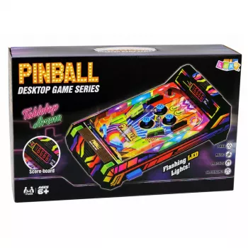 LEAN TOYS Tabletop Pinball Machine – elektroniska galda pinbola spēle ar LED punktu skaitītāju, skaņām un mirgojošām gaismām