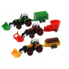 LEAN TOYS Traktors ar Piekabi Ekskavators Buldozers Lauksaimniecības Mašīna 3 Krāsas