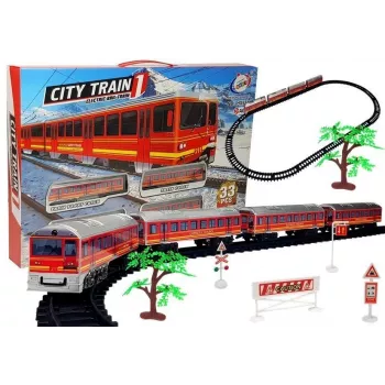LEAN TOYS Train Track Batteries 33 Pieces