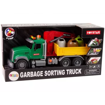 LEAN TOYS Truck Auto Crane Transport Rubbish Bin Sound