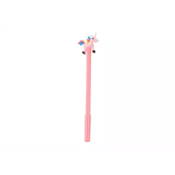 LEAN TOYS Unicorn Ballpoint Pen Black Cap Refill Mix White Pink 0.5mm