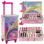 LEAN TOYS Unicorn Pink riteņu koferīša skaistumkopšanas komplekts