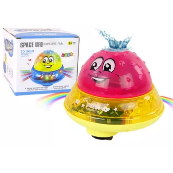 LEAN TOYS Water Ball UFO Diodes Happy Music Pink