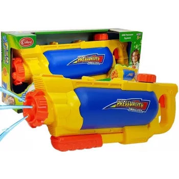 LEAN TOYS Ūdens pistole 1450 ml Dzelteni-Zilā