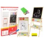 LEAN TOYS Wooden Education Board 2in1 Magnetic-Chalkboard with Accessories Counting Table Multiplication Alphabet