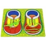 LEAN TOYS Wooden Educational Toy for Learning How to Tie Shoelaces