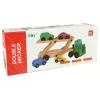 LEAN TOYS Wooden Green Truck ar Kravas Blokiem