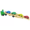 LEAN TOYS Wooden Green Truck ar Kravas Blokiem