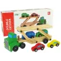 LEAN TOYS Wooden Green Truck ar Kravas Blokiem