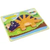 LEAN TOYS Wooden Puzzle Dinosaurs Triceratops Ankylosaurus Orange