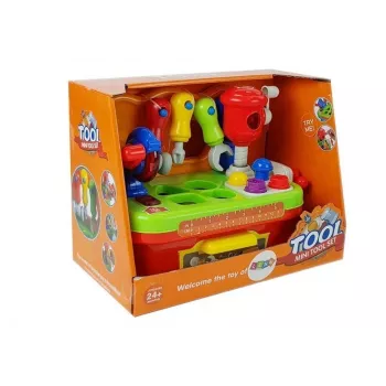 LEAN TOYS darbnīca mazuļiem, šķirotājs, instrumentu komplekts ar skaņu un gaismu