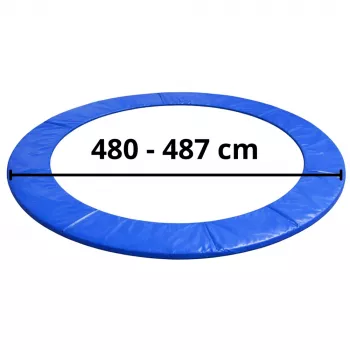 Lean Trampolīna atsperu aizsargpaliktnis - Zils - Piemērots 480-487 cm (16 ft) apaļajiem batutiem - 28 cm plats, 20 mm biezs, UV izturīgs PVC