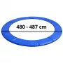 Lean Trampolīna atsperu aizsargpaliktnis - Zils - Piemērots 480-487 cm (16 ft) apaļajiem batutiem - 28 cm plats, 20 mm biezs, UV izturīgs PVC