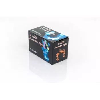 LED virtene ar zvaniņiem, 20 silti baltas LED spuldzes, 2,5 m, ar baterijām, zelta krāsā