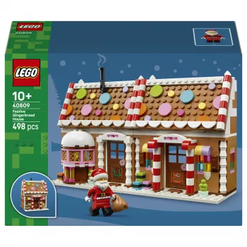 LEGO 40809 Sezonas Ziemassvētku Piparkūku mājiņa būvēšanas komplekts (136 gab., vecumam 7+)