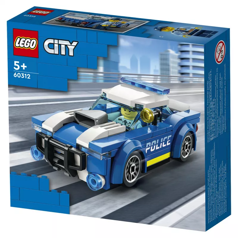 LEGO City Policijas auto 60312 Būvkomplekts ar minifigūru un ceļa konusu (94 daļas, vecumam 5+)