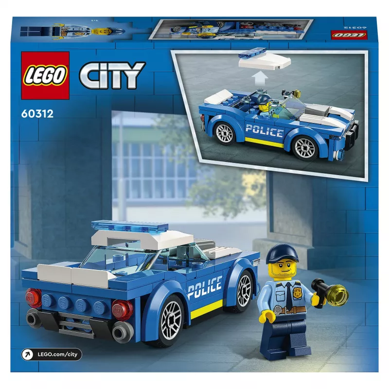 LEGO City Policijas auto 60312 Būvkomplekts ar minifigūru un ceļa konusu (94 daļas, vecumam 5+)