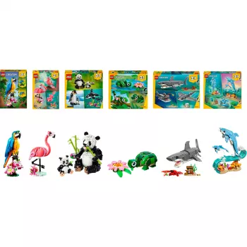 LEGO Creator Savvaļas dzīvnieku komplekts 3-in-1 būvēšanas bloki (1171 gab.)