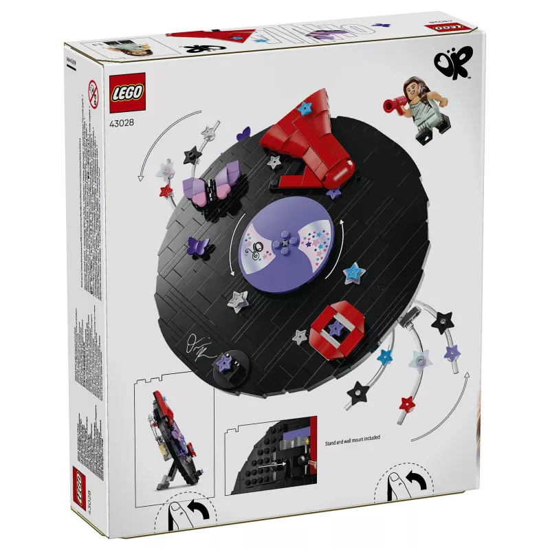 LEGO Editions 43028 Olivia Rodrigo vinila plate, būvēšanas komplekts