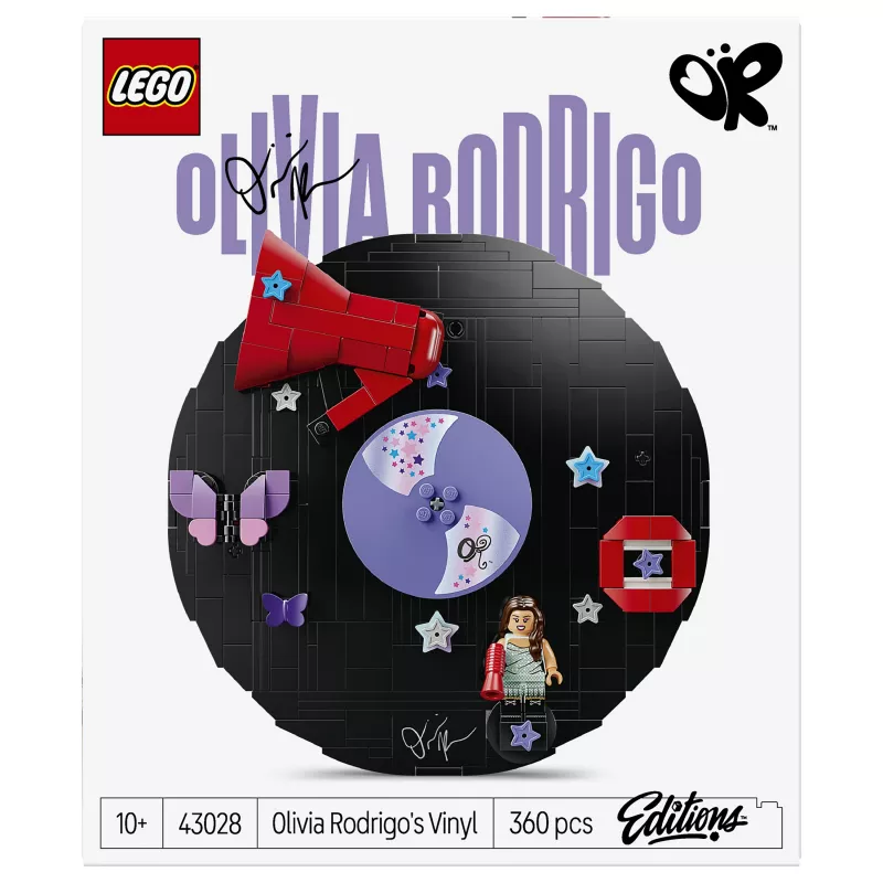 LEGO Editions 43028 Olivia Rodrigo vinila plate, būvēšanas komplekts