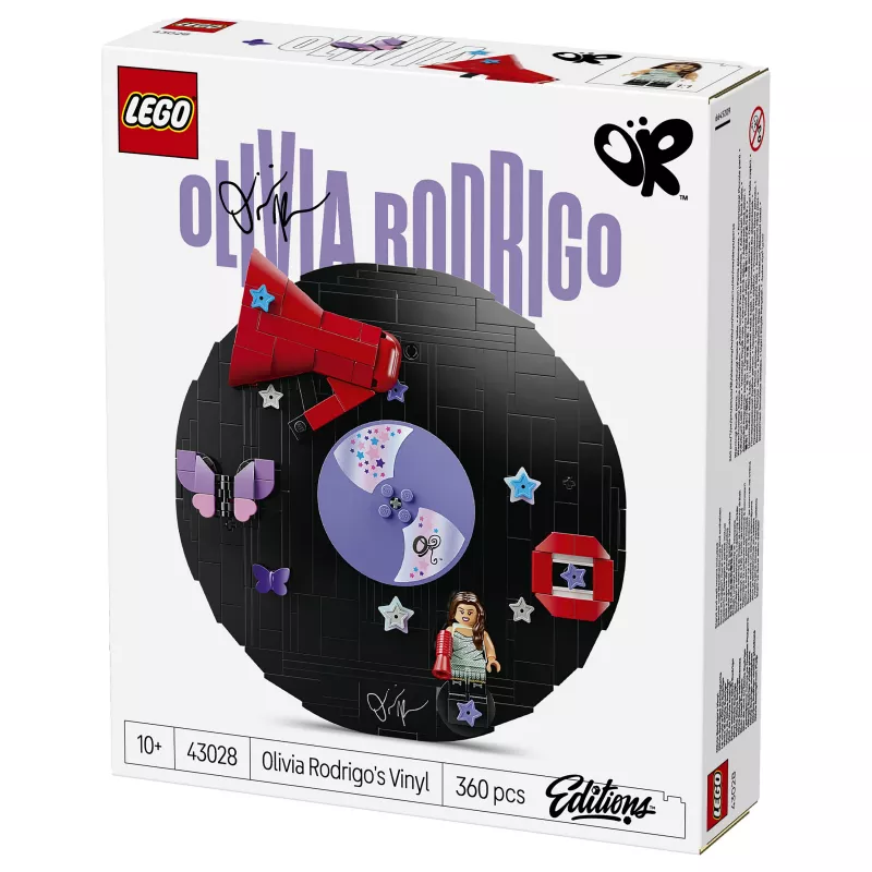 LEGO Editions 43028 Olivia Rodrigo vinila plate, būvēšanas komplekts